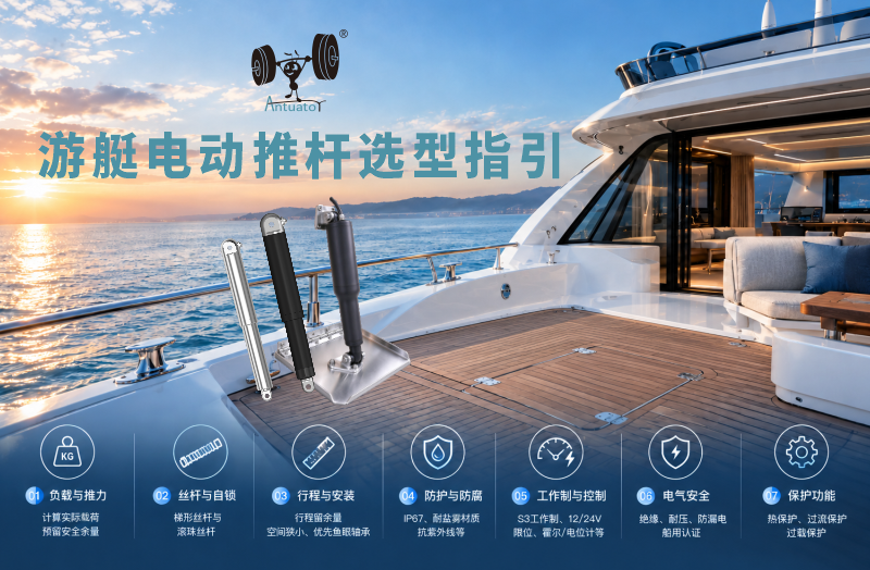 游艇电动推杆选型指引：七个关键因素，选对船用驱动方案